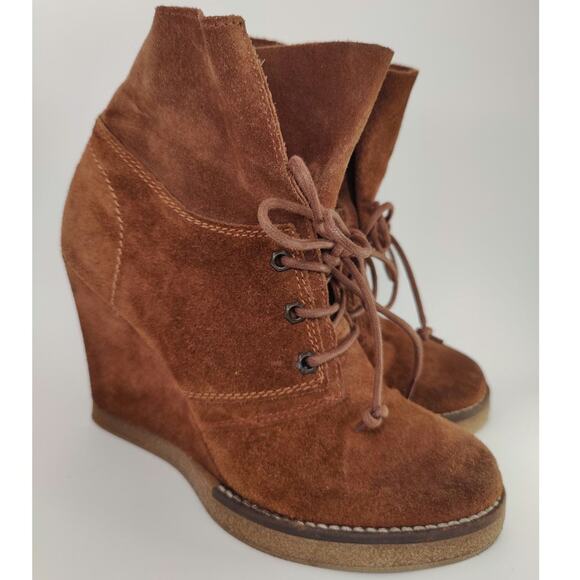 Vintage Y2K Steve Madden wedge boots sz 7.5/38 - Picture 3 of 9